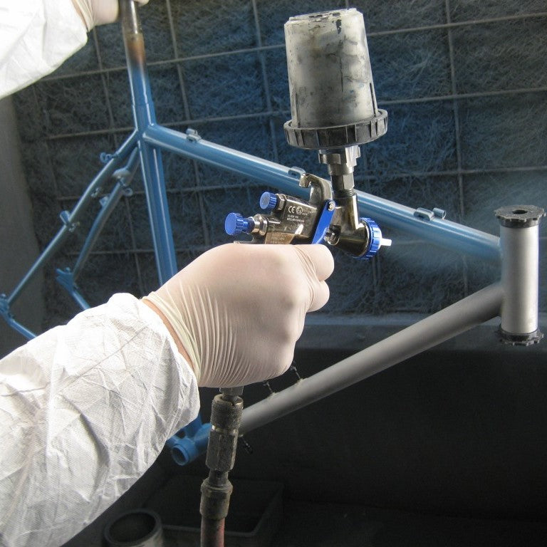 painting steel bike frame