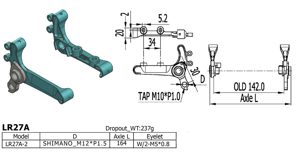 Hardware Dropout Per Appendiabiti Mech Deragliatore TREK 8500 6700 4500 - Foto 11